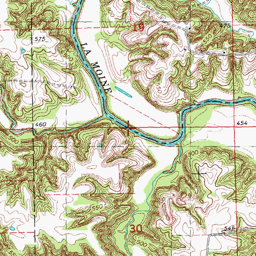 Topographic Map of Shelby Creek, IL