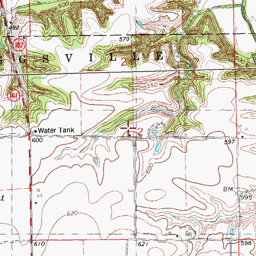 Topographic Map of Shelly School (historical), IL
