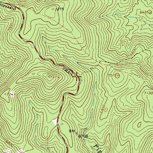 Topographic Map of Trail Corral, AZ