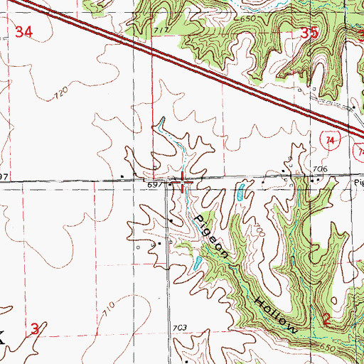 Topographic Map of Sherman School (historical), IL