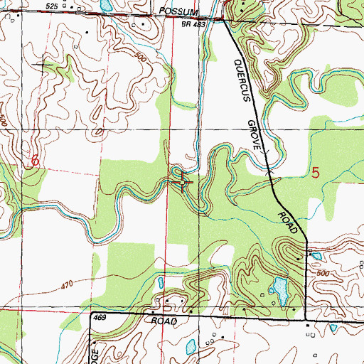 Topographic Map of Sherry Creek, IL