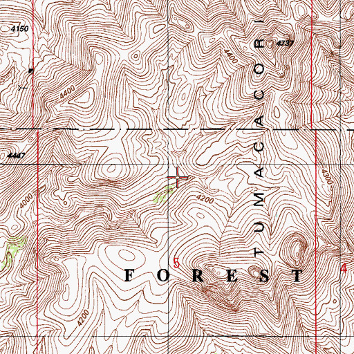 Topographic Map of Red Spring, AZ