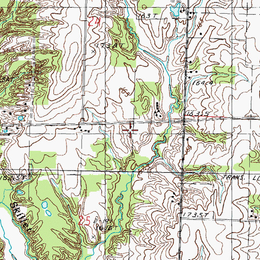 Topographic Map of Shiloh Church, IL