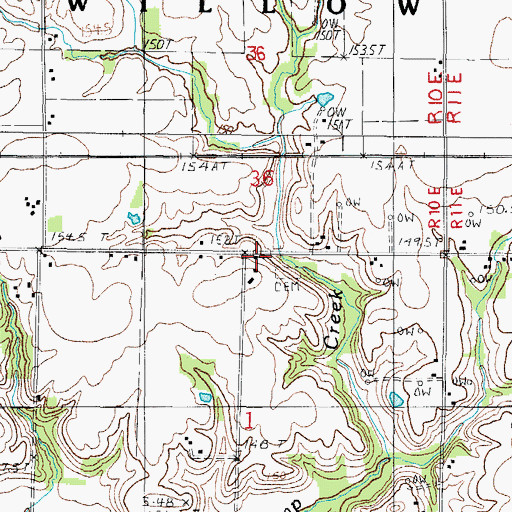 Topographic Map of Shiloh Church, IL