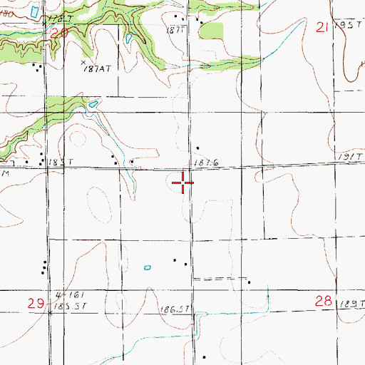 Topographic Map of Shiloh Church (historical), IL