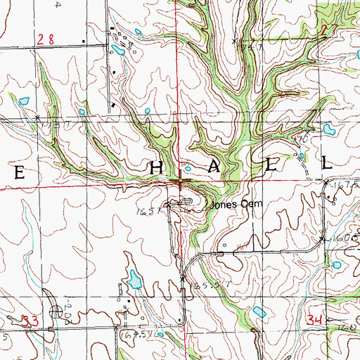 Topographic Map of Shiloh Church (historical), IL