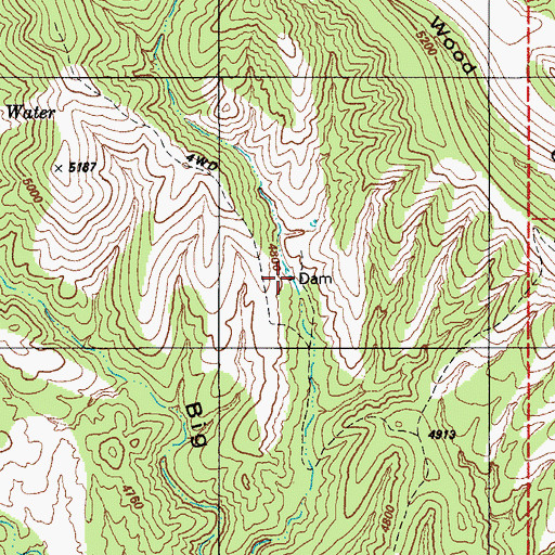 Topographic Map of Green Dam, AZ