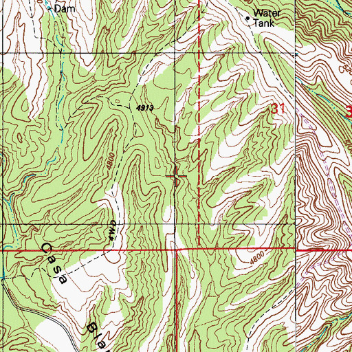 Topographic Map of Canyon Tank, AZ