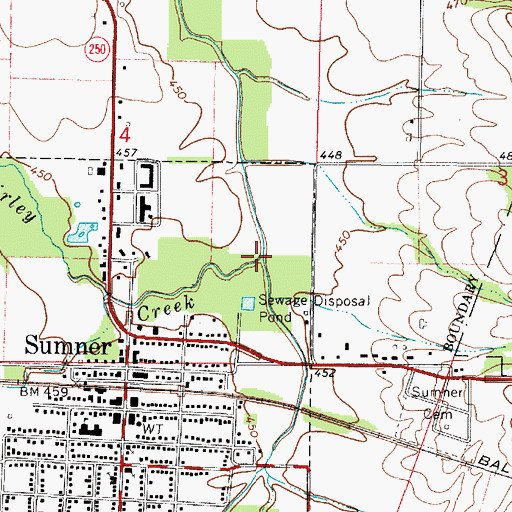 Topographic Map of Shirley Creek, IL