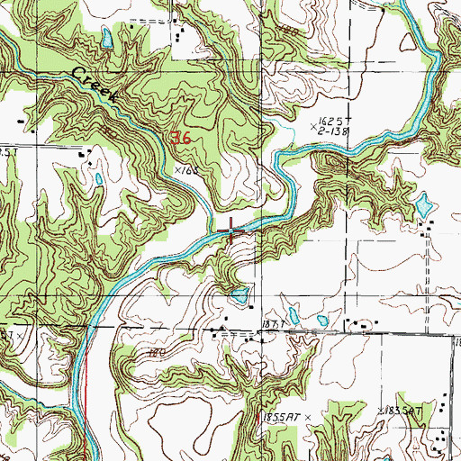 Topographic Map of Shoal Creek, IL