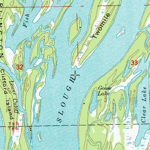 Topographic Map of Shokokon Slough, IL