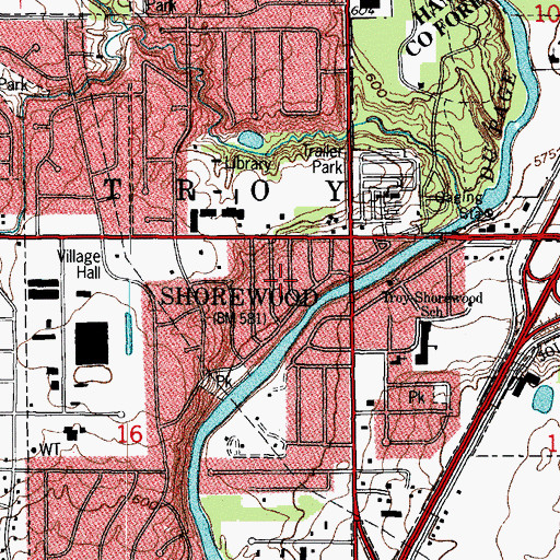 Topographic Map of Shorewood, IL
