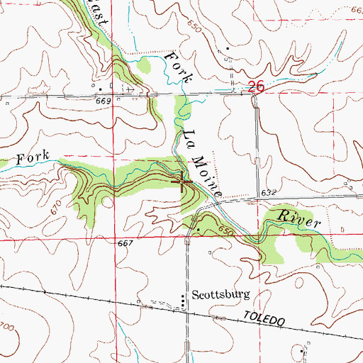 Topographic Map of Short Fork, IL