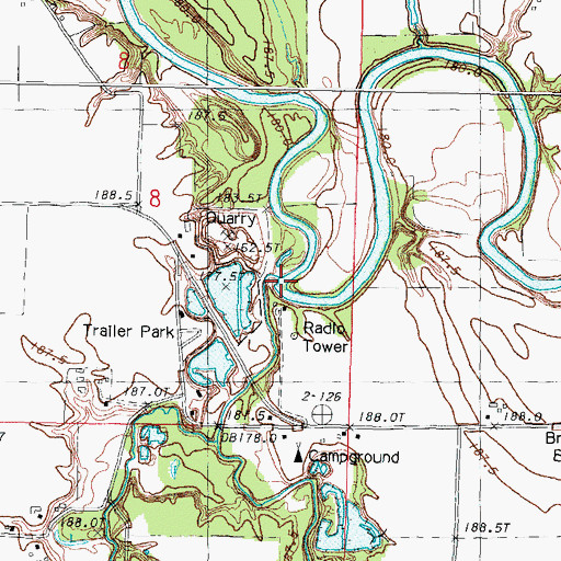Topographic Map of Short Point Creek, IL