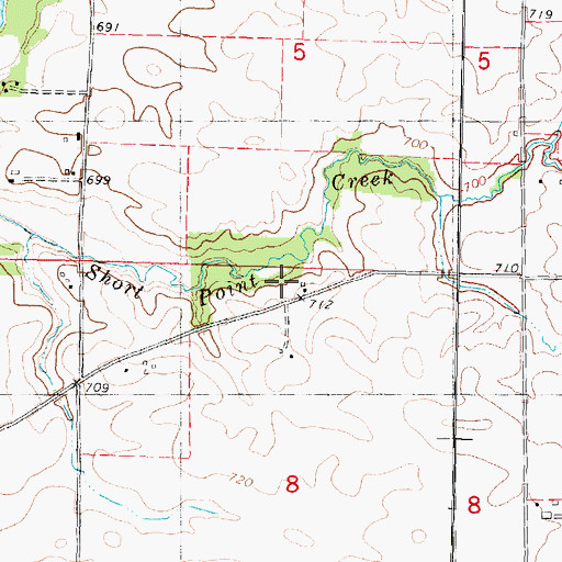 Topographic Map of Short Point School (historical), IL