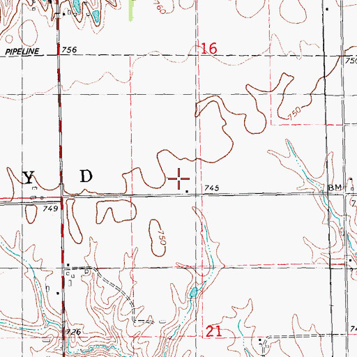 Topographic Map of Shortsville School (historical), IL