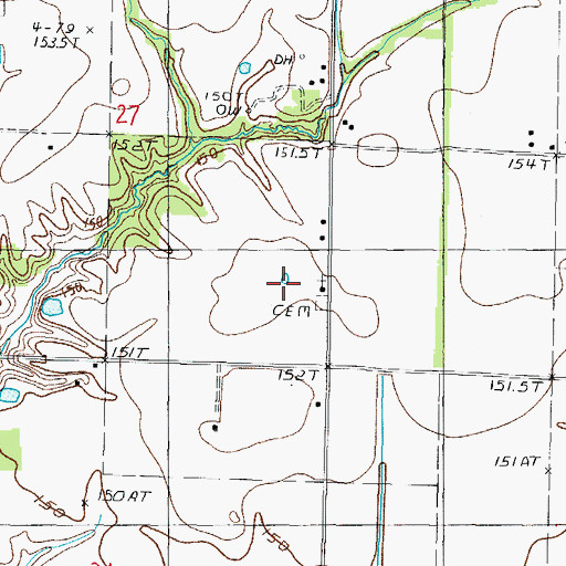 Topographic Map of Shouse Chapel, IL