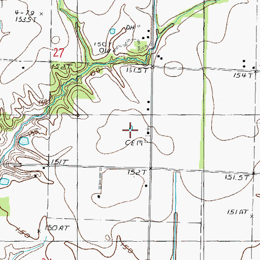 Topographic Map of Shouse Chapel, IL