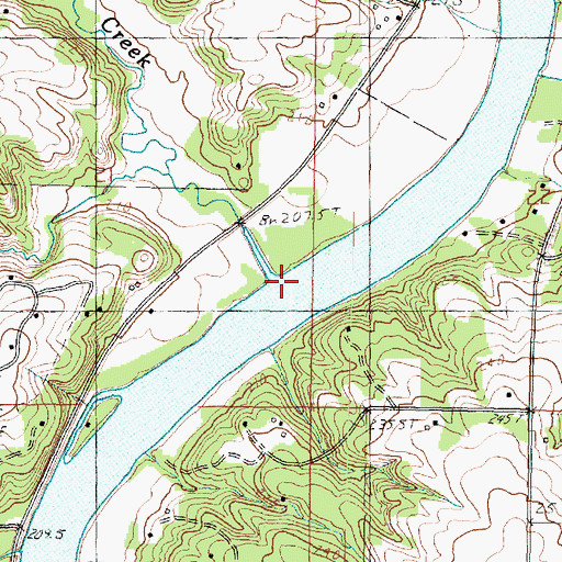 Topographic Map of Silver Creek, IL