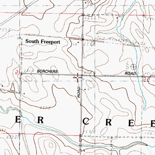 Topographic Map of Silver Creek Center School (historical), IL