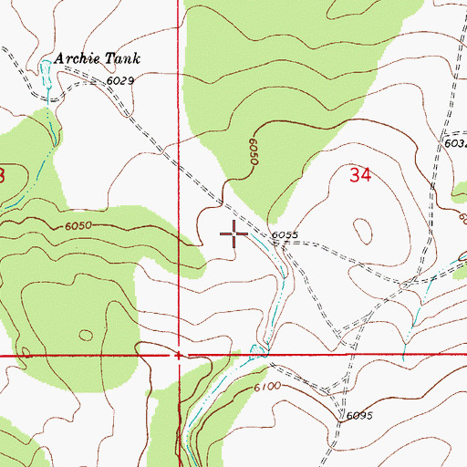 Topographic Map of Sandy Draw, AZ