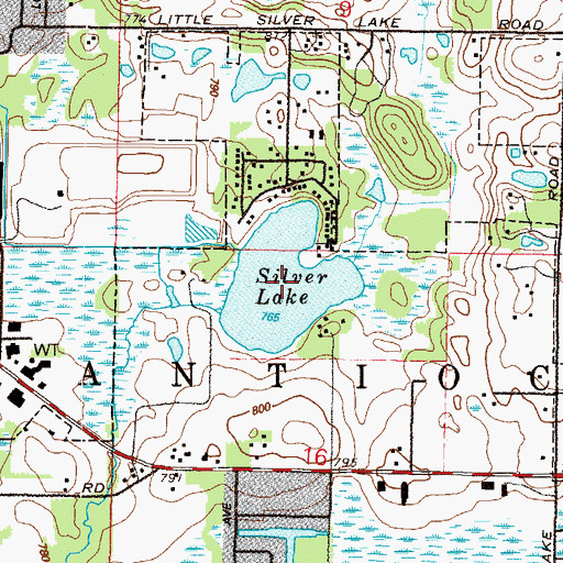 Topographic Map of Silver Lake, IL
