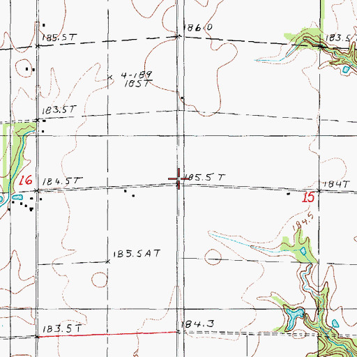 Topographic Map of Silver Leaf School (historical), IL