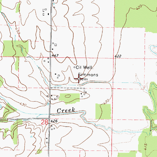 Topographic Map of Smith Cemetery, IL