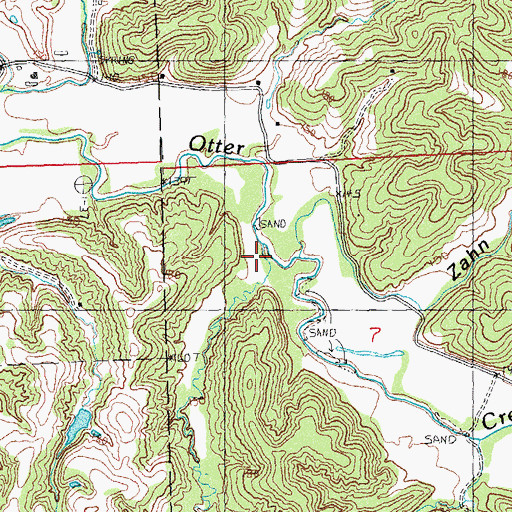 Topographic Map of Simpson Hollow, IL