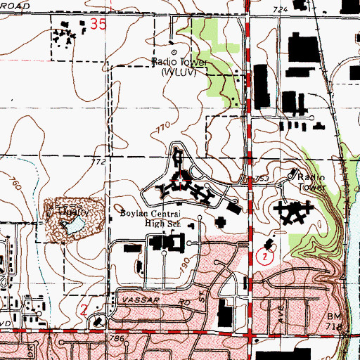 Topographic Map of H Douglas Singer Mental Health Center, IL