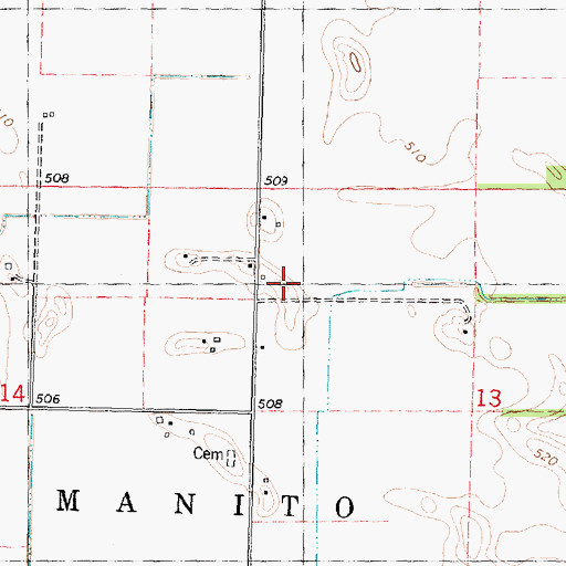 Topographic Map of Singley School (historical), IL