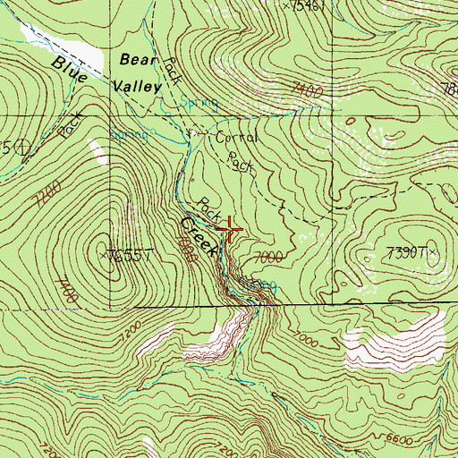 Topographic Map of Bear Valley Spring, AZ