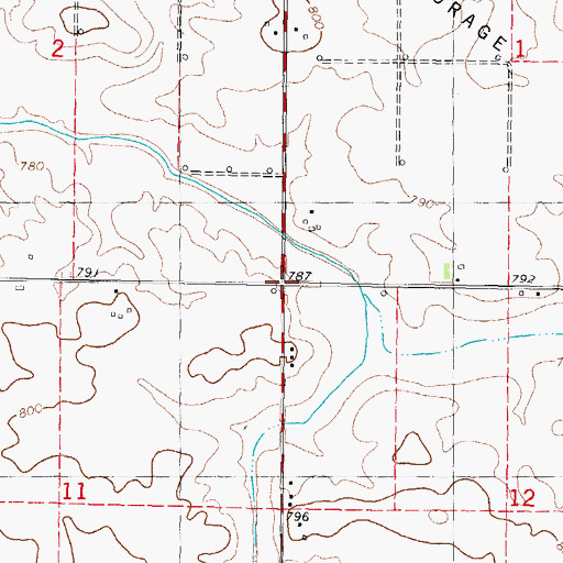 Topographic Map of Sixmile School (historical), IL