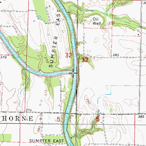 Topographic Map of Skillet Fork, IL