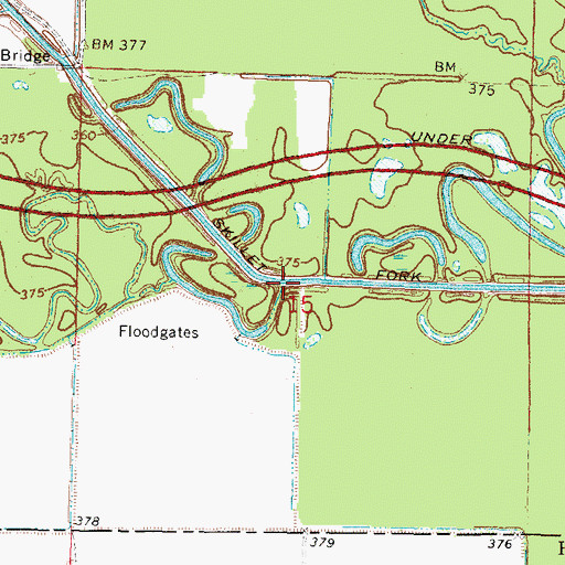Topographic Map of Skillet Fork Lagoon, IL