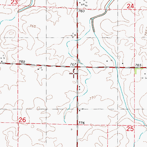 Topographic Map of Skinner School (historical), IL