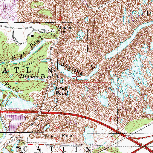 Topographic Map of Skyline Lake, IL