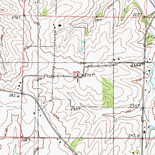 Topographic Map of Slick School (historical), IL