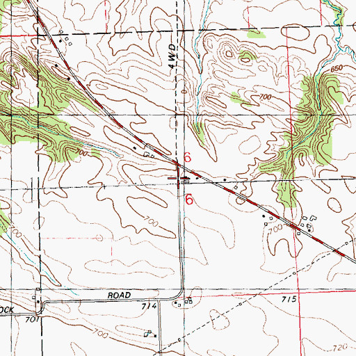 Topographic Map of Slocum Street School (historical), IL