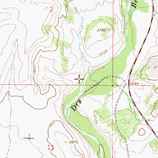Topographic Map of Beaverhead Spring, AZ