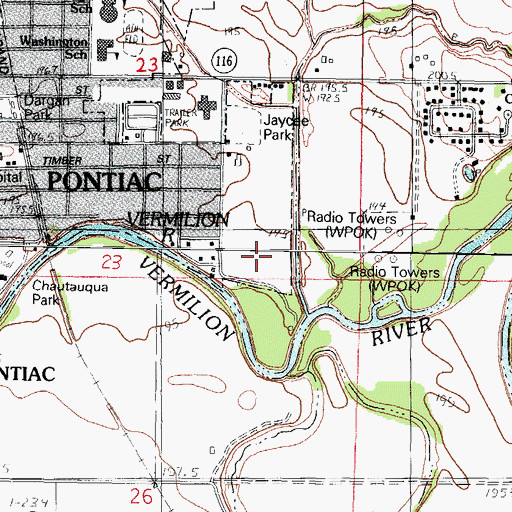Topographic Map of Smith Branch, IL