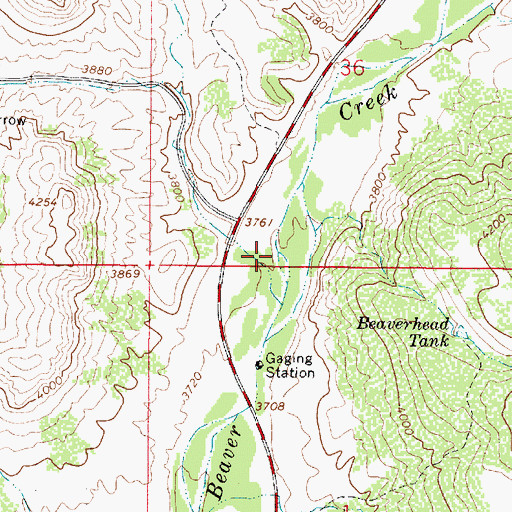 Topographic Map of Dry Beaver Spring, AZ