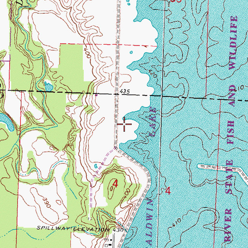 Topographic Map of Smith Lake, IL
