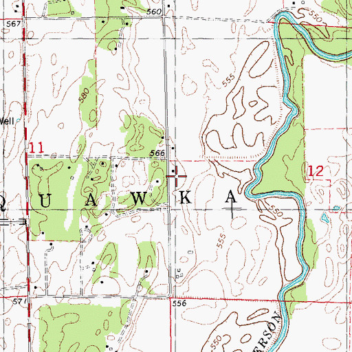 Topographic Map of Smith School (historical), IL