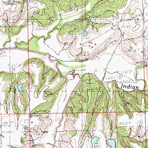 Topographic Map of Snake Creek, IL
