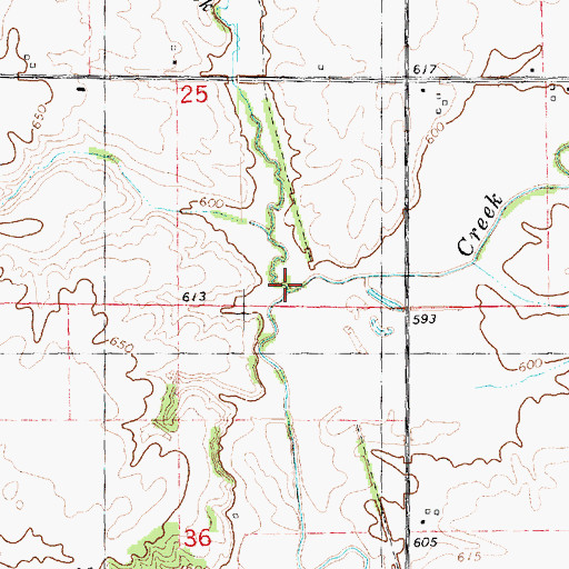 Topographic Map of Snake Creek, IL