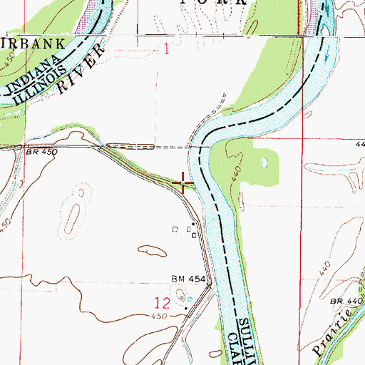 Topographic Map of Snyder Creek, IL