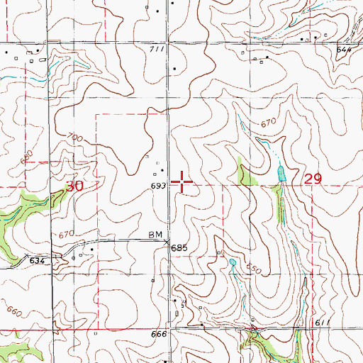Topographic Map of Sodom School (historical), IL