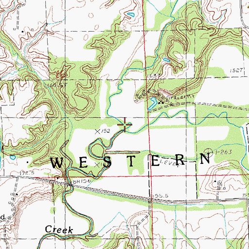 Topographic Map of Solomon Creek, IL