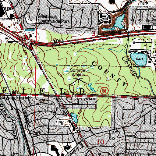 Topographic Map of Somme Woods, IL